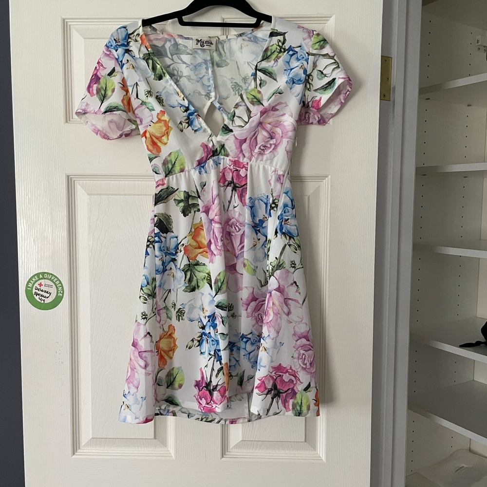 Show me your mumu floral mini dress